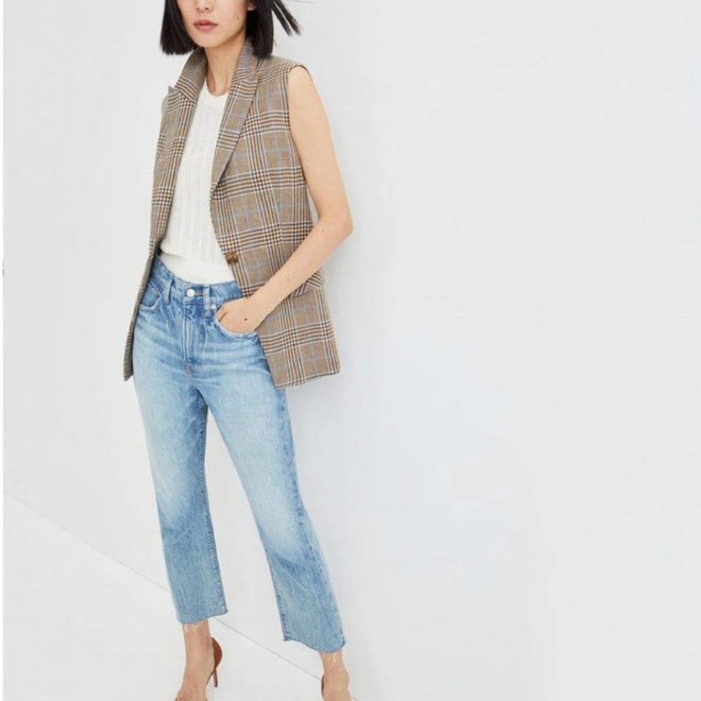 Veronica Beard Keaton Checkered Plaid Dickey Vest Size XL